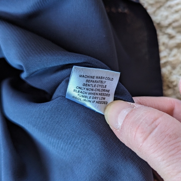 SOLD Market Spruce Womens 2X Navy Blue Paisley Embroidered 3/4 Sleeve Tunic - Picture 10 of 10